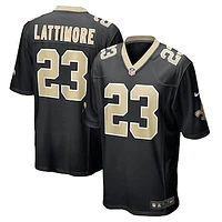 Men's Nike Marshon Lattimore  Black New Orleans Saints Team Game Jersey