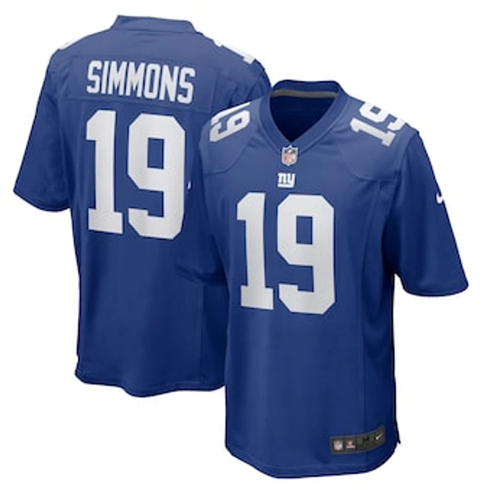 Men's Nike Isaiah Simmons  Royal New York Giants Team Game Jersey