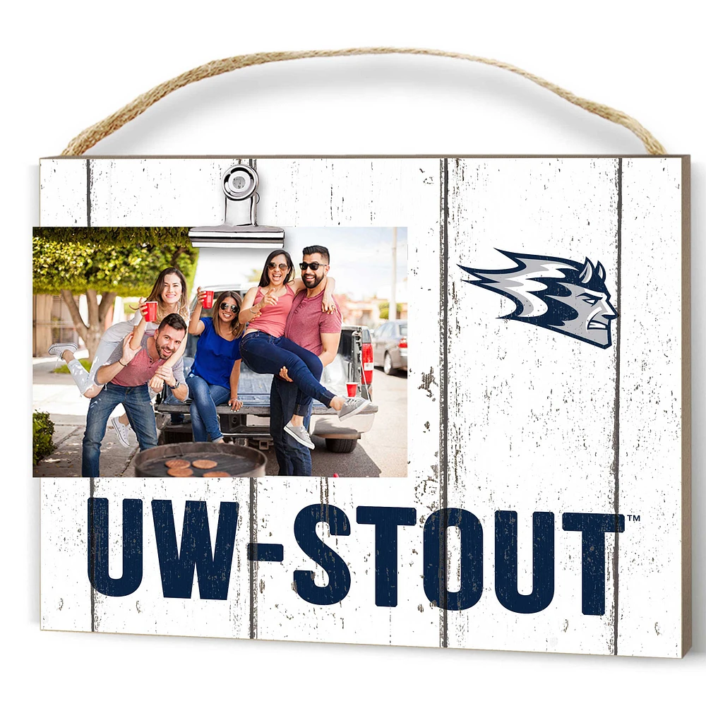 Wisconsin Stout Blue Devils 8" x 10" Weathered Clip It Frame