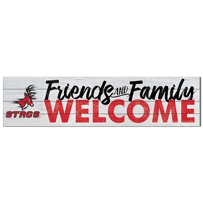 Fairfield Stags 10" x 40" Friends & Family Welcome Sign