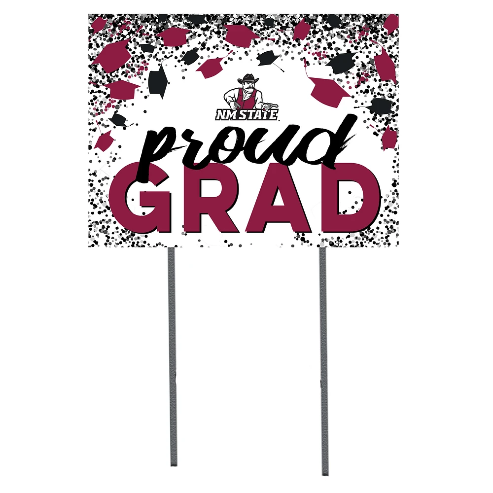 New Mexico State Aggies 18" x 24" Grad Hats Yard Sign