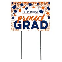 Pepperdine Waves 18" x 24" Grad Hats Yard Sign
