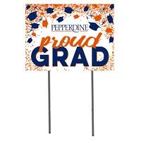 Pepperdine Waves 18" x 24" Grad Hats Yard Sign