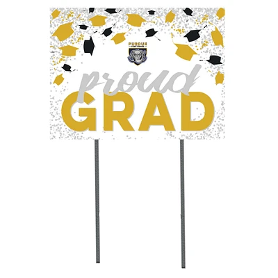 Purdue Fort Wayne Mastodons 18" x 24" Grad Hats Yard Sign