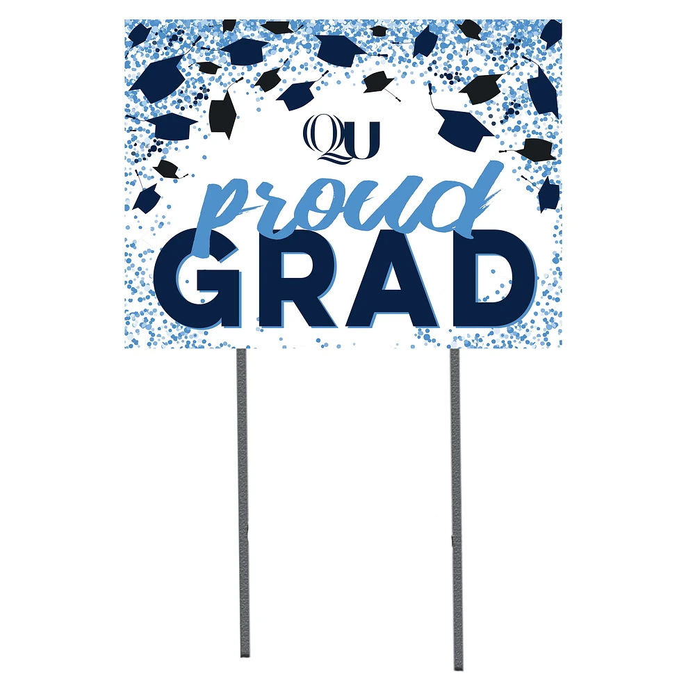Quinnipiac Bobcats 18" x 24" Grad Hats Yard Sign