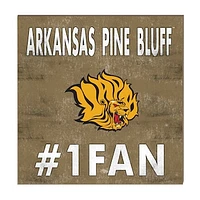Arkansas Pine Bluff Golden Lions 10" x 10" #1 Fan Plaque