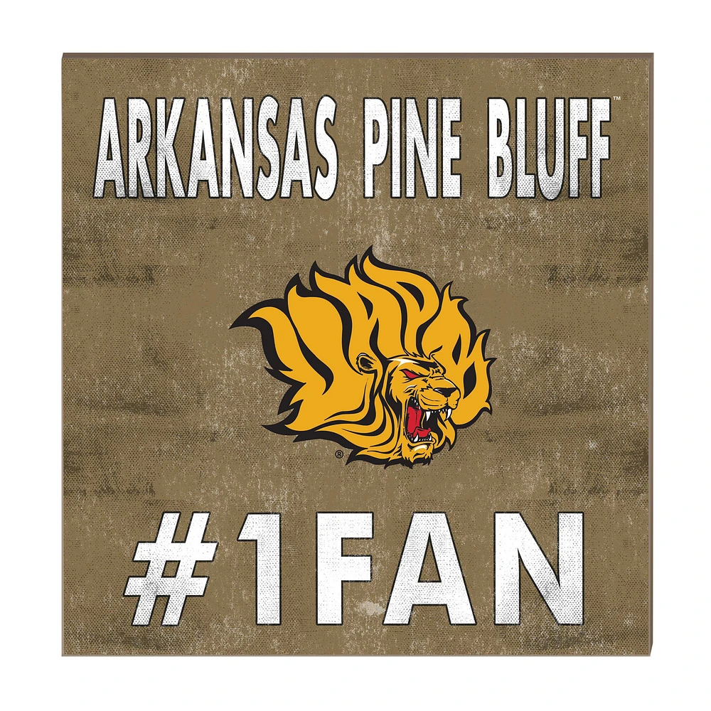 Arkansas Pine Bluff Golden Lions 10" x 10" #1 Fan Plaque