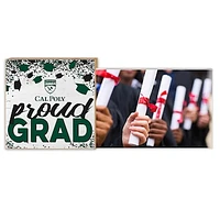Cal Poly Mustangs 5" x 10.5" Proud Grad Floating Photo Frame