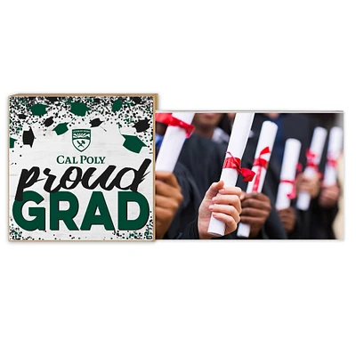 Cal Poly Mustangs 5" x 10.5" Proud Grad Floating Photo Frame