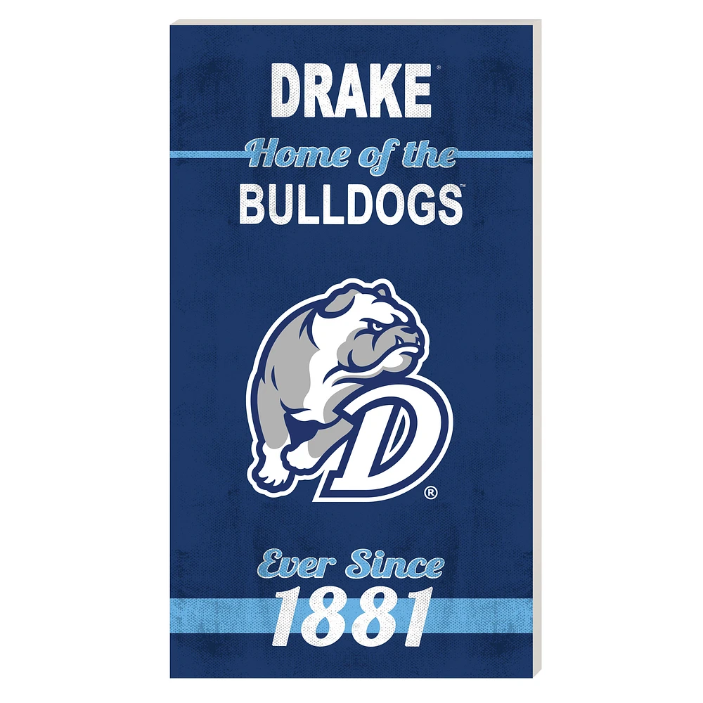 Drake Bulldogs 11'' x 20'' Indoor/Outdoor Home Sign