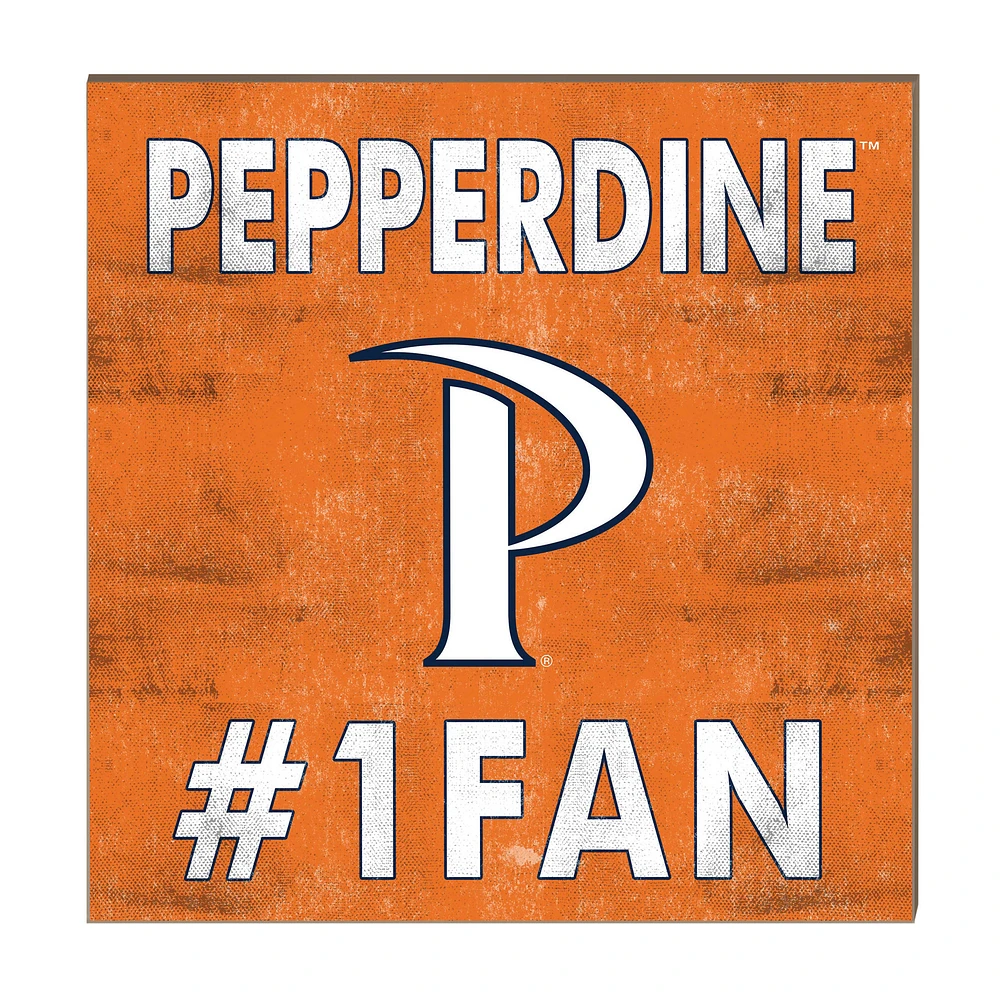 Pepperdine Waves 10" x 10" #1 Fan Plaque