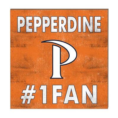 Pepperdine Waves 10" x 10" #1 Fan Plaque