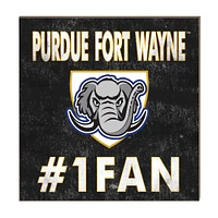 Purdue Fort Wayne Mastodons 10" x 10" #1 Fan Plaque
