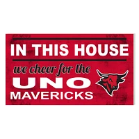 Nebraska Omaha Mavericks 11'' x 20'' Indoor/Outdoor In This House Sign