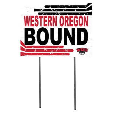 Western Oregon Wolves 18" x 24" Team Yard Sign