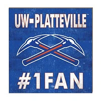 Wisconsin-Platteville Pioneers 10" x 10" #1 Fan Plaque