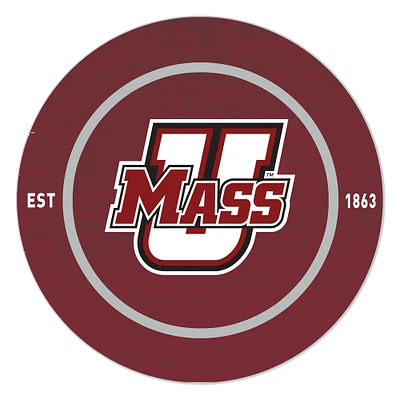 UMass Minutemen 20" Indoor/Outdoor Team Color Circle Sign