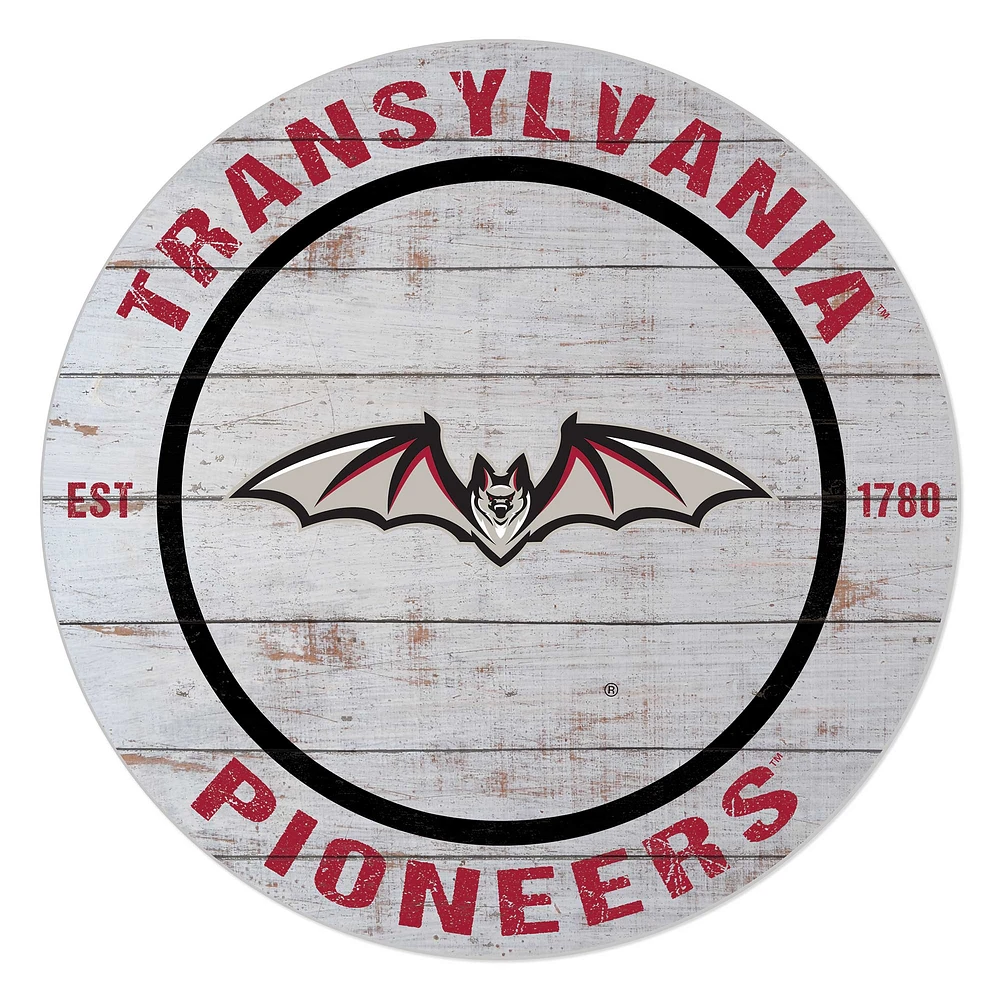 Transylvania Pioneers 20" Indoor/Outdoor Weathered Circle Sign