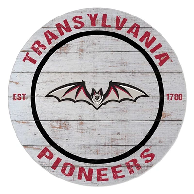 Transylvania Pioneers 20" Indoor/Outdoor Weathered Circle Sign