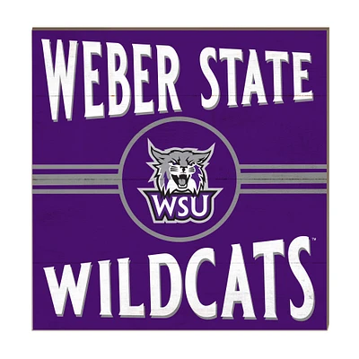 Weber State Wildcats 10'' x 10'' Retro Team Sign