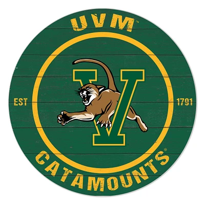Vermont Catamounts 20" Indoor/Outdoor Team Color Circle Sign