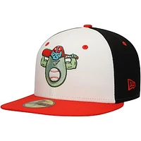 Men's New Era White Avocados Luchadores de Down East Copa la Diversión 59FIFTY Fitted Hat