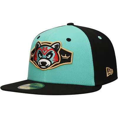 Men's New Era Teal Fenómenos Enmascarados del Valle de Hudson Copa de la Diversión 59FIFTY Fitted Hat