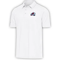 Men's Antigua  White Colorado Avalanche Par Polo