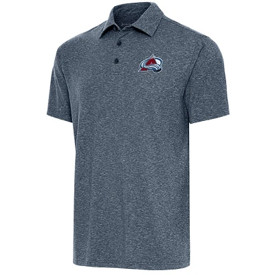 Men's Antigua  Heather Navy Colorado Avalanche Par Polo