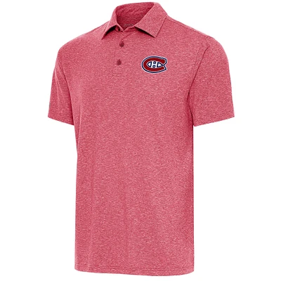 Men's Antigua  Heather Red Montreal Canadiens Par Polo
