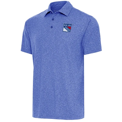 Men's Antigua  Heather Royal New York Rangers Par Polo