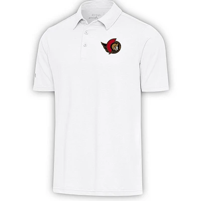 Men's Antigua  White Ottawa Senators Par Polo