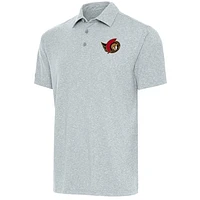Men's Antigua Heather Ottawa Senators Par Polo