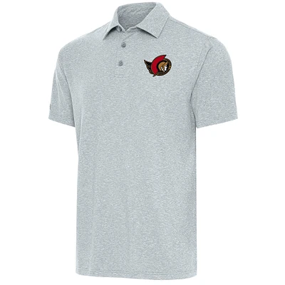 Men's Antigua Heather Ottawa Senators Par Polo