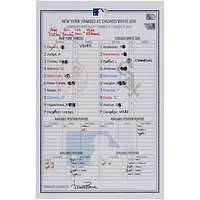New York Yankees Game-Used Lineup Card vs. Chicago White Sox on August 9, 2023
