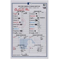 New York Yankees Game-Used Lineup Card vs. Chicago White Sox on August 9, 2023