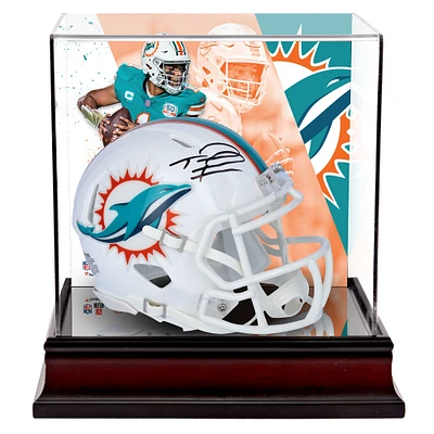 Tua Tagovailoa Miami Dolphins Autographed Riddell Speed Mini Helmet with Deluxe Mini Helmet Case