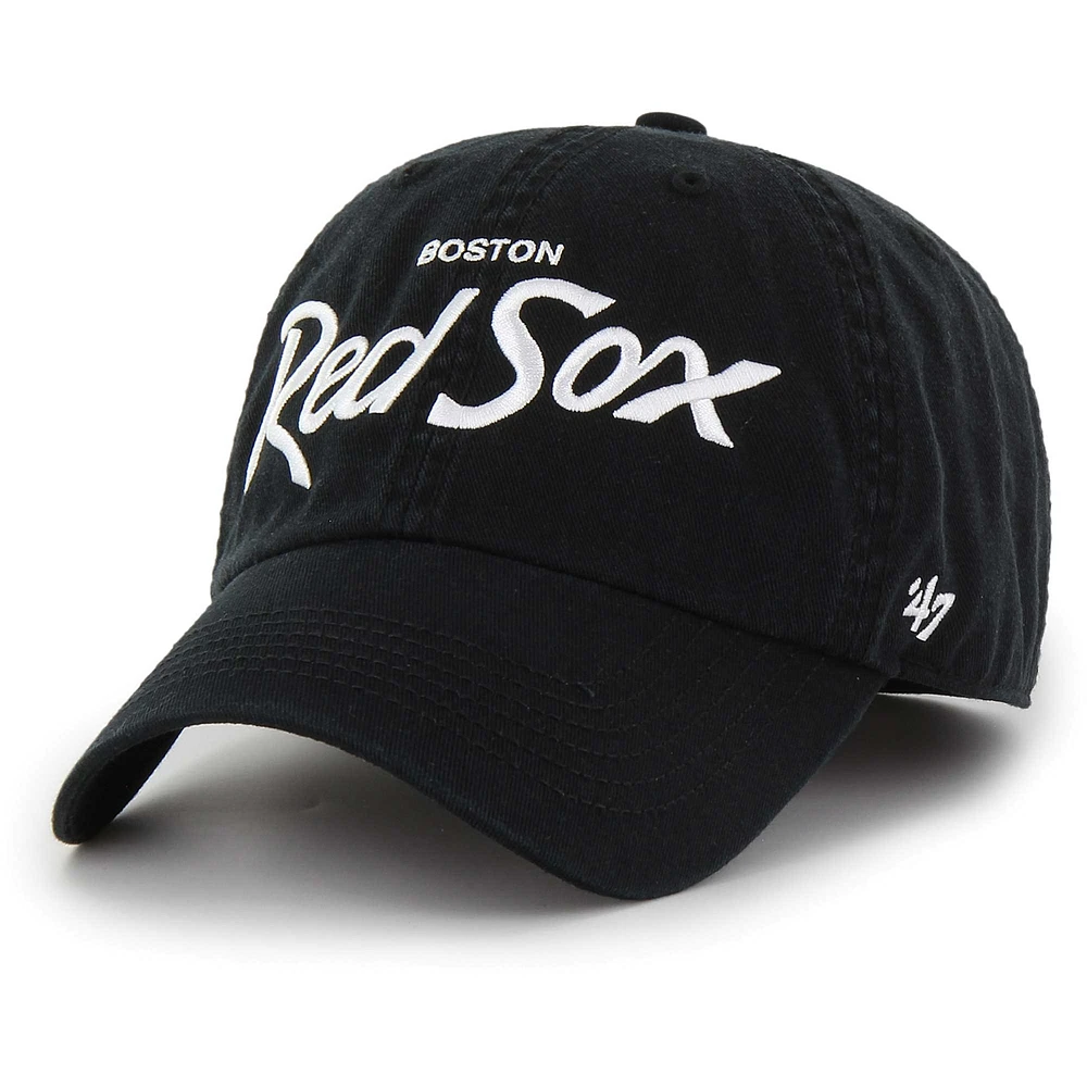 Men's '47 Black Boston Red Sox Crosstown Classic Franchise Fitted Hat