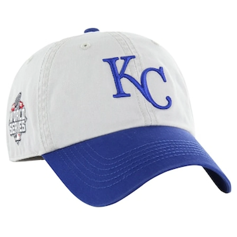 Men's '47 Gray/Royal Kansas City Royals Sure Shot Classic Franchise Fitted Hat