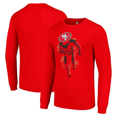 Men's Starter Scarlet San Francisco 49ers Logo Graphic Long Sleeve T-Shirt