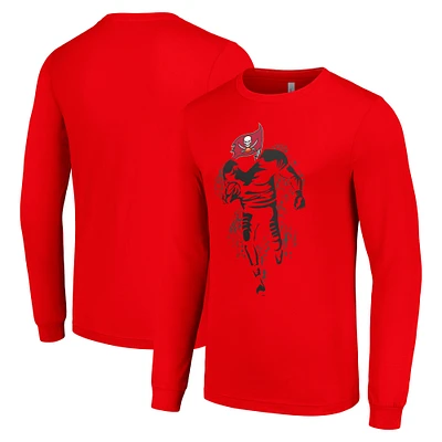Men's Starter Red Tampa Bay Buccaneers Logo Graphic Long Sleeve T-Shirt