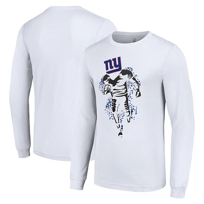 Men's Starter White New York Giants Logo Graphic Long Sleeve T-Shirt