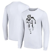 Men's Starter White Las Vegas Raiders Logo Graphic Long Sleeve T-Shirt