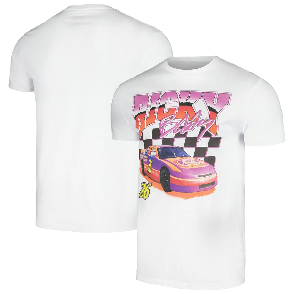 Unisex White Talladega Nights Ricky Racer Graphic T-Shirt