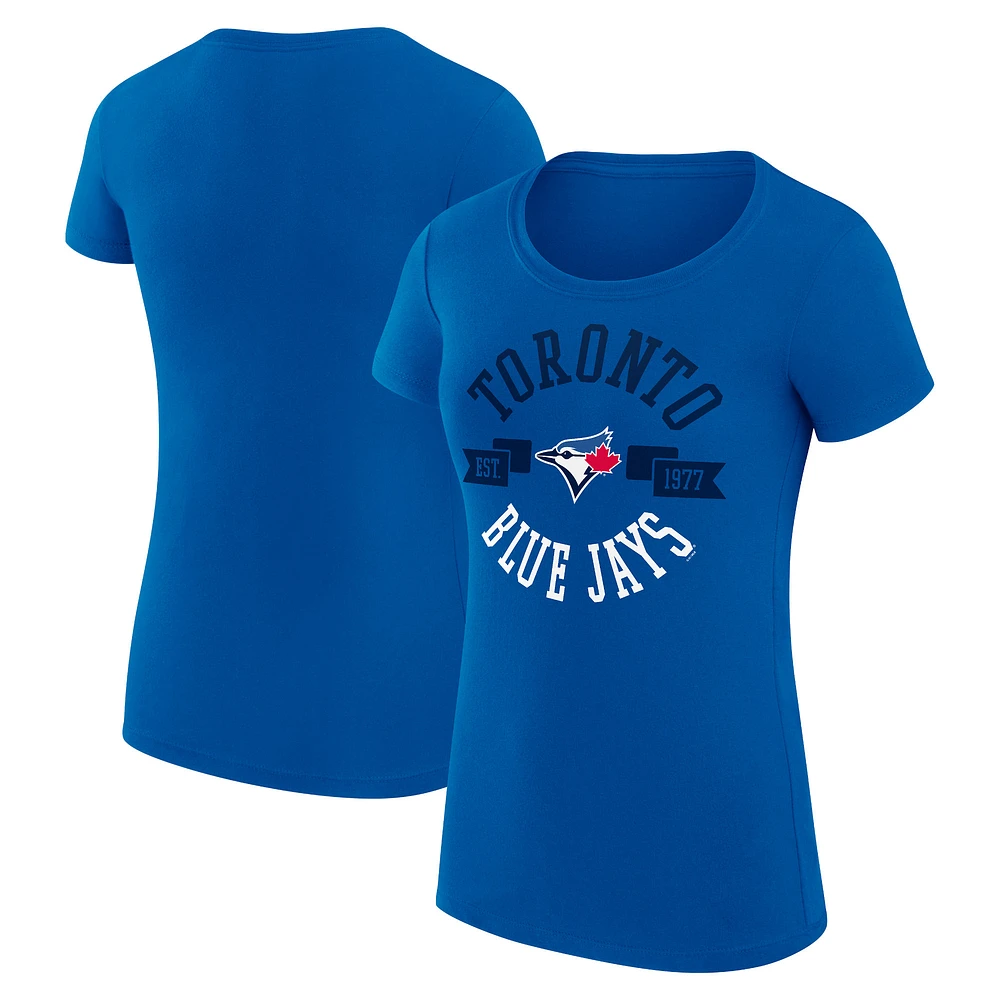 Women's G-III 4Her by Carl Banks Royal Toronto Blue Jays City Graphic Fitted T-Shirt