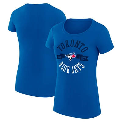 Women's G-III 4Her by Carl Banks Royal Toronto Blue Jays City Graphic Fitted T-Shirt