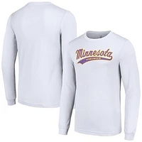 Men's Starter White Minnesota Vikings Tailsweep Long Sleeve T-Shirt