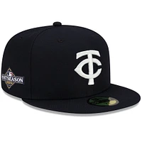 Men's New Era  Navy Minnesota Twins 2023 Postseason Side Patch 59FIFTY Fitted Hat