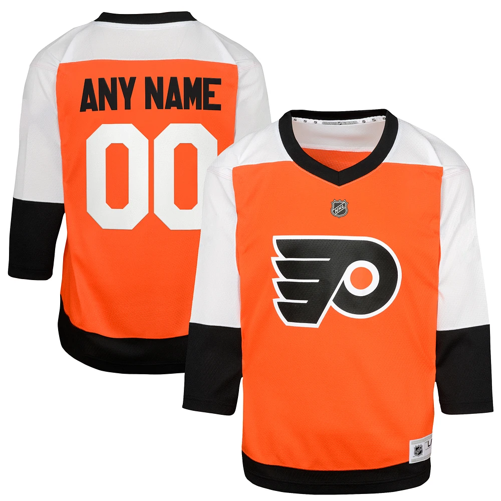 Toddler Burnt Orange Philadelphia Flyers Home Replica Custom Jersey