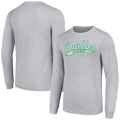 Men's Starter Heather Gray Dallas Stars Tailsweep T-Shirt